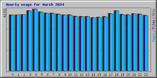 Hourly usage for March 2024